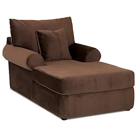 Casual Plush Chaise Lounge